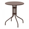 Palermo Megapap metal table in dark brown color Ø60x70cm.