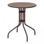 Palermo Megapap metal table in dark brown color Ø60x70cm.