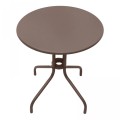 Palermo Megapap metal table in dark brown color Ø60x70cm.