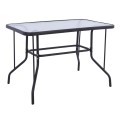 Toledo Megapap metal - tempered glass table in anthracite color 110x60x70cm.