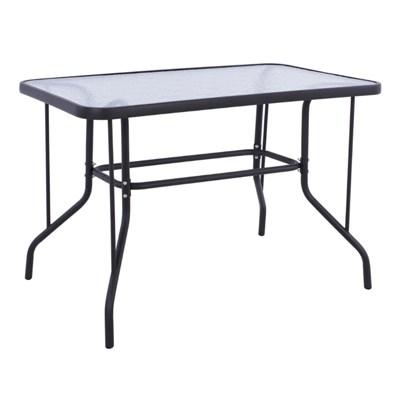 Toledo Megapap metal - tempered glass table in anthracite color 110x60x70cm.