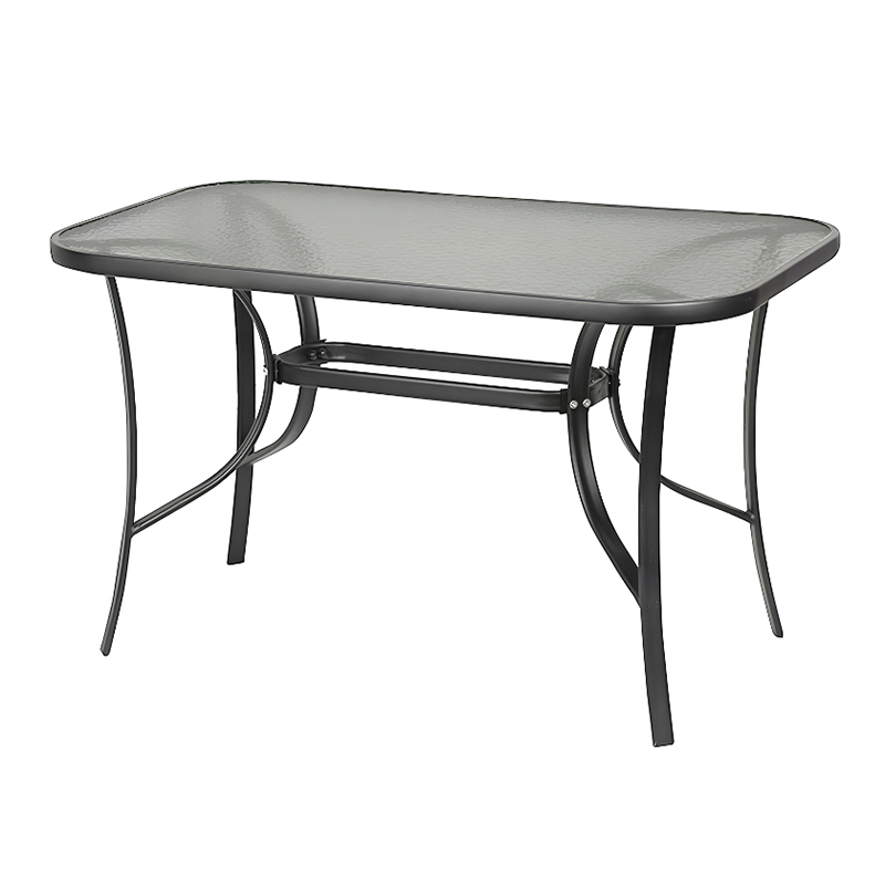 Toledo Megapap metal - tempered glass table in anthracite color 120x70x70cm.