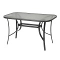 Toledo Megapap metal - tempered glass table in anthracite color 140x80x70cm.