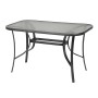 Toledo Megapap metal - tempered glass table in anthracite color 140x80x70cm.
