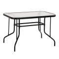 Toledo Megapap metal - tempered glass table in black color 110x60x70cm.