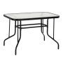 Toledo Megapap metal - tempered glass table in black color 110x60x70cm.