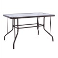 Toledo Megapap metal - tempered glass table in dark brown color 110x60x70cm.