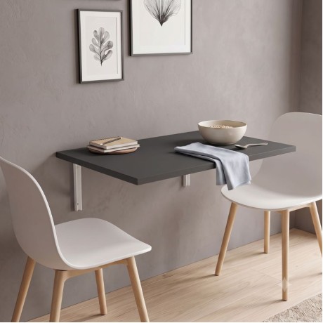 Ravan Megapap Kitchen table - Desk wall-mounted folding color anthracite 72x45cm.