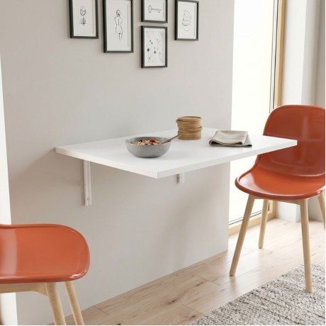 Ravan Megapap Kitchen table - Desk wall-mounted folding color white 72x45cm.