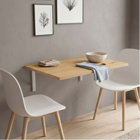 Ravan Megapap Kitchen table - Desk wall-mounted folding color sapphire oak 72x45cm.