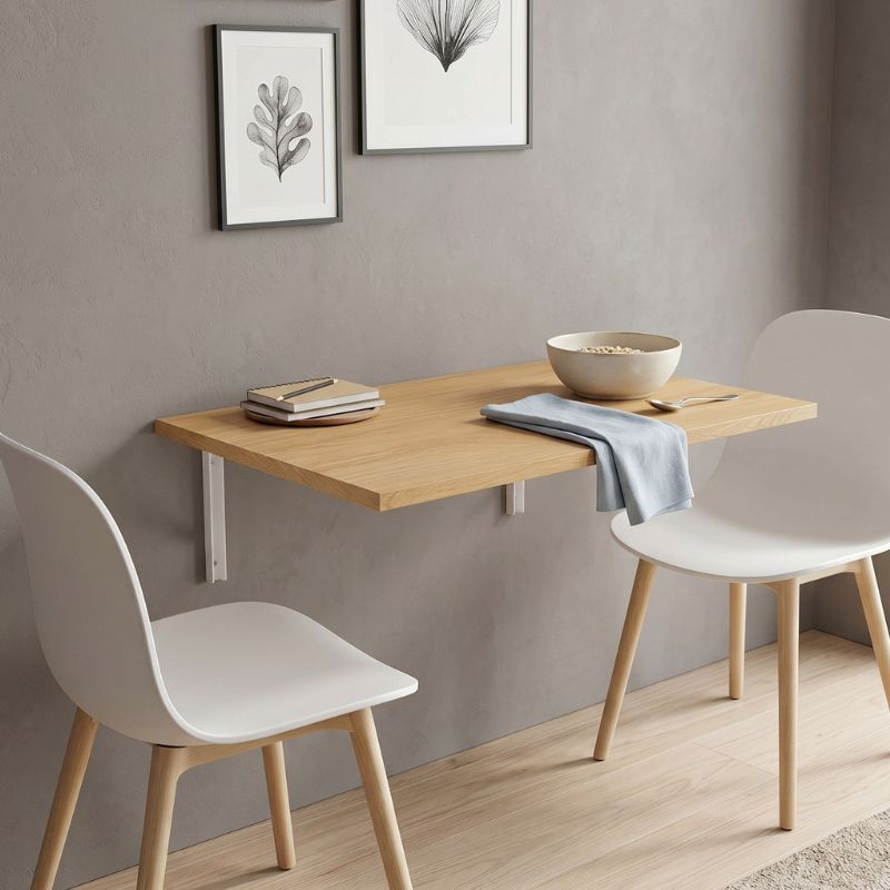 Ravan Megapap Kitchen table - Desk wall-mounted folding color sapphire oak 72x45cm.