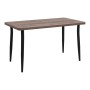 Levico Megapap Mdf/metallic table in smoked walnut color 130x75x75cm.