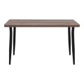 Levico Megapap Mdf/metallic table in smoked walnut color 130x75x75cm.