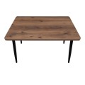 Levico Megapap Mdf/metallic table in smoked walnut color 130x75x75cm.