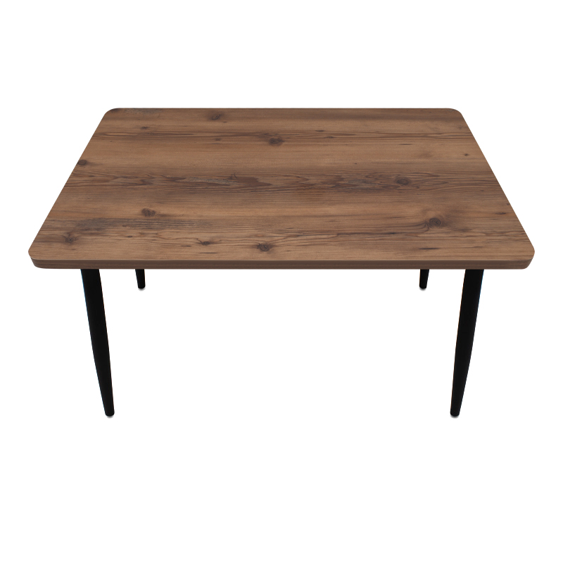 Levico Megapap Mdf/metallic table in smoked walnut color 130x75x75cm.