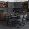 Levico Megapap Mdf/metallic table in dark grey concrete color 120x70x75cm.