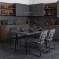 Levico Megapap Mdf/metallic table in dark grey concrete color 130x70x75cm.