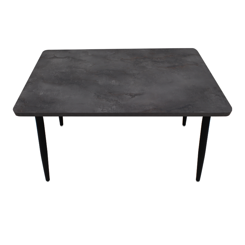 Levico Megapap Mdf/metallic table in dark grey concrete color 130x70x75cm.