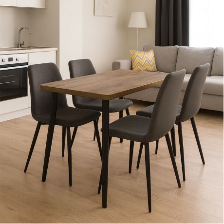 Levico Megapap Mdf/metallic table in acacia color 130x75x75cm.