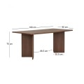 Τραπέζι Linza Megapap χρώμα καρυδί 180x90x75εκ.