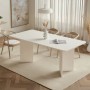 Linza Megapap melamine dining table in white wood color 180x90x75cm.