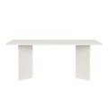 Linza Megapap melamine dining table in white wood color 180x90x75cm.