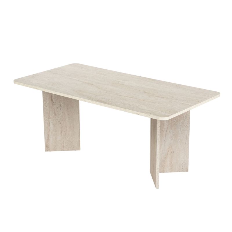 Τραπέζι Linza Megapap χρώμα travertine 180x90x75εκ.
