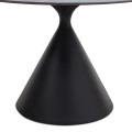 Logan Megapap sintered stone - metal table in grey marble effect and black color Ø120x72cm.