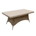 MONTANA Table 160x90cm Grey/Brown Wicker