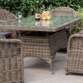 MONTANA Table 160x90cm Grey/Brown Wicker