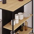 Detroit Megapap melamine bar table in sapphire oak - silky black 100x60x95cm.