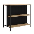 Detroit Megapap melamine bar table in sapphire oak - silky black 100x60x95cm.