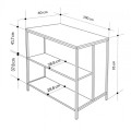 Detroit Megapap melamine bar table in sapphire oak - silky black 100x60x95cm.