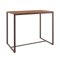 HENRY BAR Table 100x60cm Metal D.Brown/Walnut