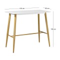 LAVIDA Bar Table 120x60 Metal Natural, White