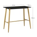 LAVIDA Bar Table 120x60 Metal Natural, Black