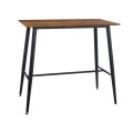 LAVIDA Bar Table 120x60 Metal Black, Antique Oak