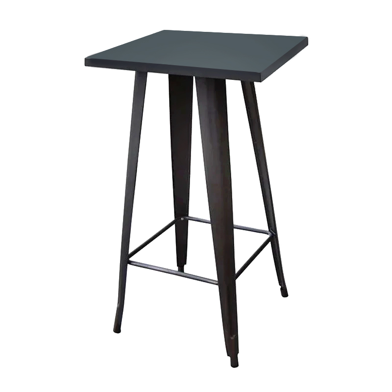 RELIX Τραπέζι Bar Μέταλλο Βαφή Μαύρο 60x60x103cm