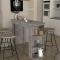 Vigne Megapap melamine bar table in concrete grey color 150x51.6x101.8cm.
