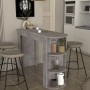 Vigne Megapap melamine bar table in concrete grey color 150x51.6x101.8cm.