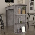 Vigne Megapap melamine bar table in concrete grey color 150x51.6x101.8cm.