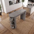 Vigne Megapap melamine bar table in concrete grey color 150x51.6x101.8cm.