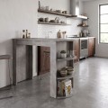 Vigne Megapap melamine bar table in concrete grey color 150x51.6x101.8cm.