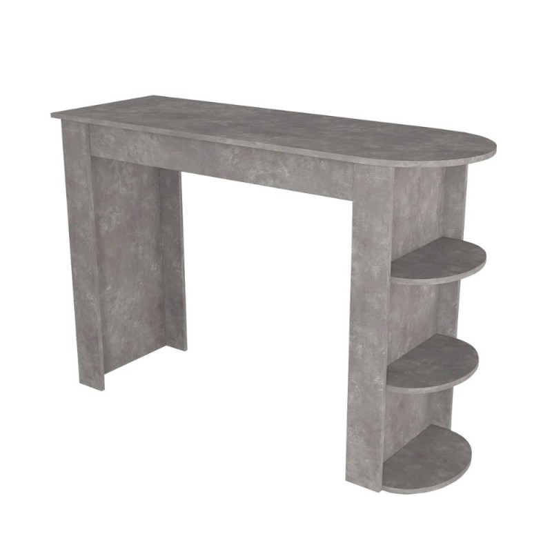 Vigne Megapap melamine bar table in concrete grey color 150x51.6x101.8cm.