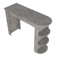 Vigne Megapap melamine bar table in concrete grey color 150x51.6x101.8cm.