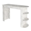 Vigne Megapap melamine bar table in white marble color 150x51.6x101.8cm.