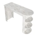 Vigne Megapap melamine bar table in white marble color 150x51.6x101.8cm.