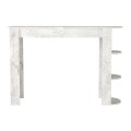 Vigne Megapap melamine bar table in white marble color 150x51.6x101.8cm.