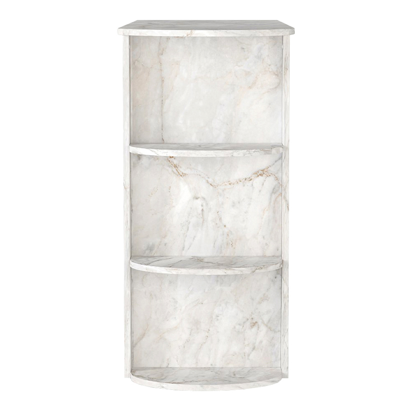 Vigne Megapap melamine bar table in white marble color 150x51.6x101.8cm.