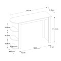 Vigne Megapap melamine bar table in white marble color 150x51.6x101.8cm.